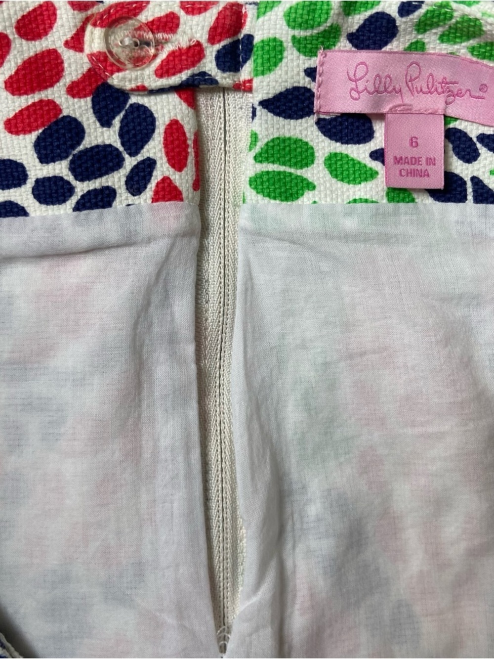 Lilly Pulitzer Multicolor Leaf-Print Mini Skirt - Navy, Coral, Lime Size 6 - Picture 9 of 10
